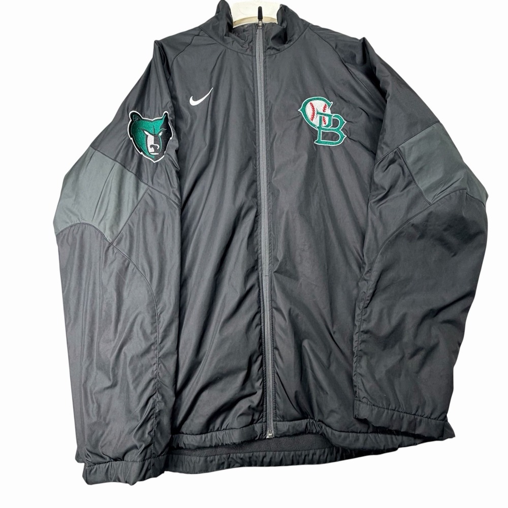 Nike MEN's Storm-FIT GB Baseball Jacket Black Full Zip Windbreaker Size XXL